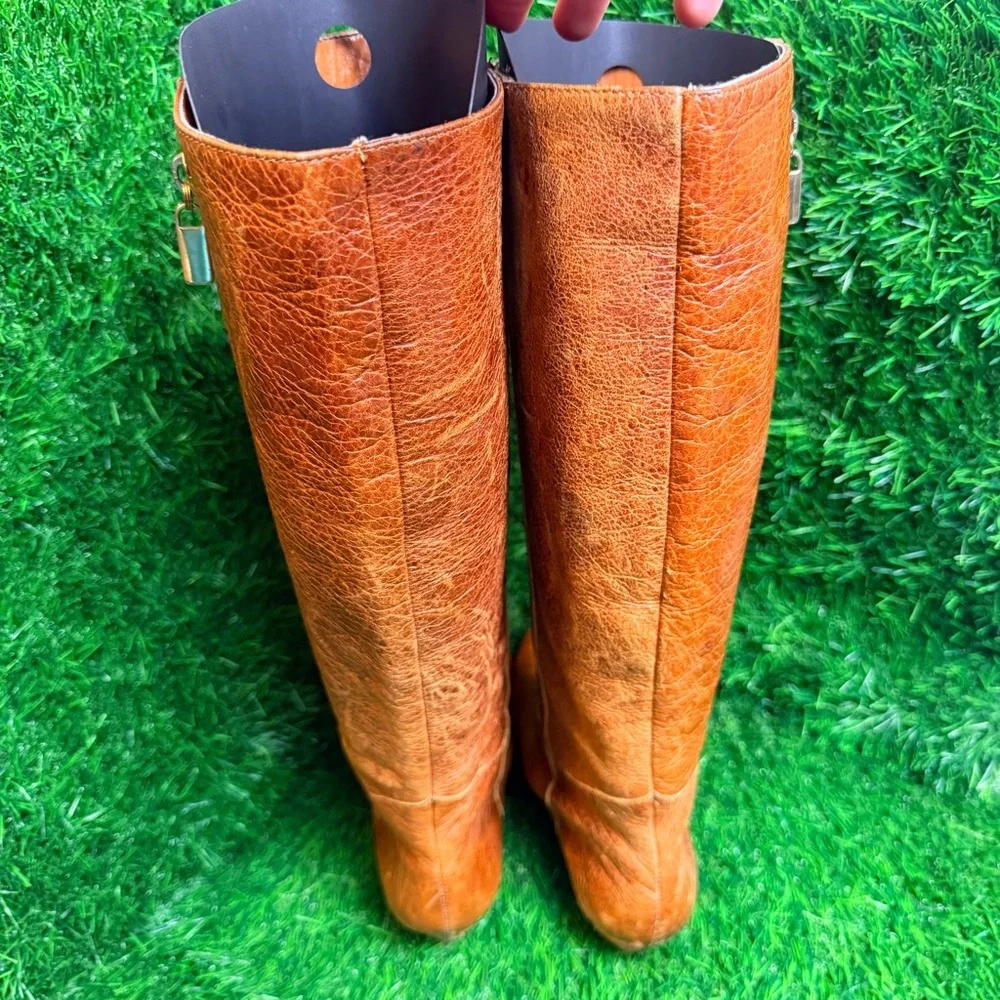 Vintage‎ Tan Leather Over the Knee Boots